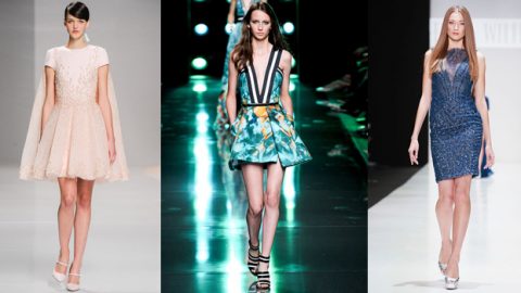 فساتين لبنانية قصيرة ربيع 2015 بلمسات ناعمة