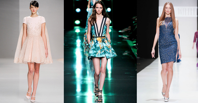 فساتين لبنانية قصيرة ربيع 2015 بلمسات ناعمة