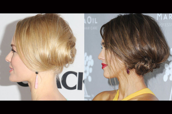 تسريحة كعكة الشنيون من Jessica Alba