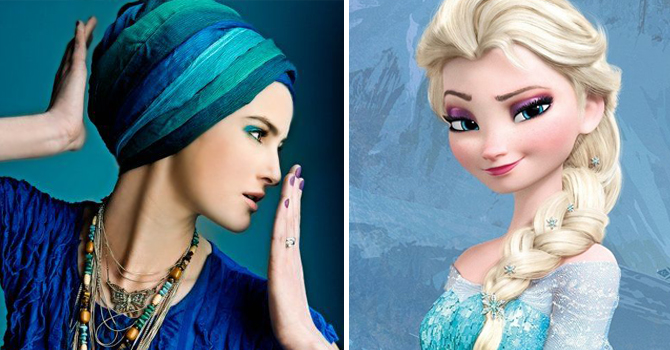 أرتدي حجابكِ على غرار ملكة الثلج