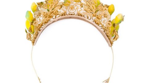تاج مزين بالأزهار للعروس من Dolce & Gabbana