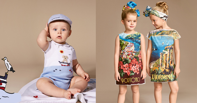 أزياء أطفال دولتشي أند غابانا بأجواء الصيف الإيطالي 2016