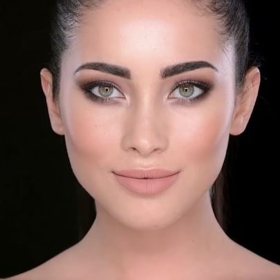 مكياج عيون دخاني بسيط مع احمر شفاه نيود 2016