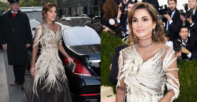 الملكة رانيا مفاجأة حفل Met Gala 2016