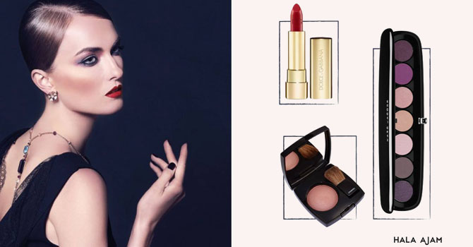 مكياج كلاسيكي للسهرة من هالة عجم
