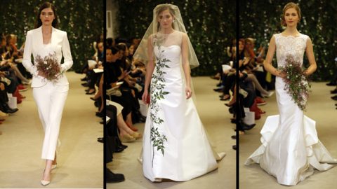 فساتين زفاف كارولينا هيرايرا ربيع 2016 داخل حديقة الياسمين