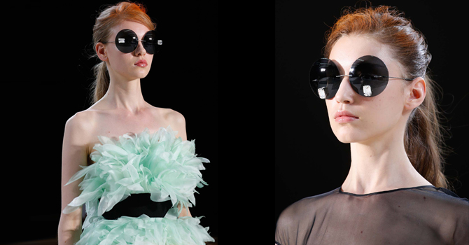 نظارات شمس الشتاء القادم بدون إطارات ومرصعة بالأحجار