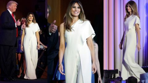 ميلانيا ترامب تسرق الأنظار بجمبسوت من رالف لورين