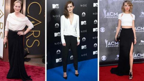 نجمات هوليود بإطلالات المونوكروم