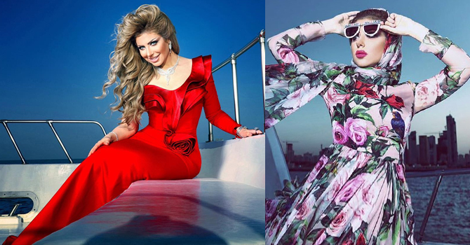 فساتين حليمة بولند بتوقيع دور أزياء عربية وعالمية