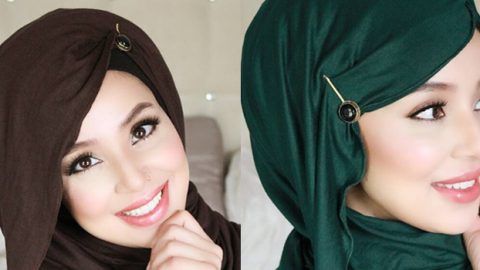 حجابكِ العصرى باللقاءات المميزة يزينها الدبوس