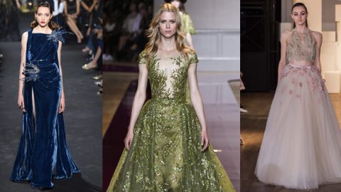 فساتين سهرة راقية من توقيع المصممين العرب بأسبوع باريس