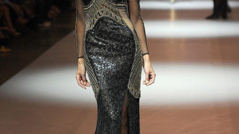 فستان أسود داني تابت ربيع 2015