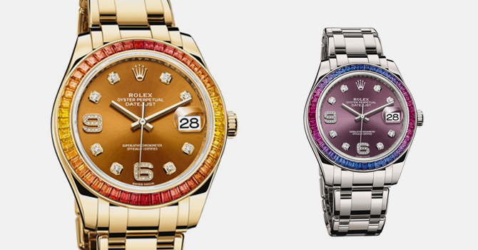 ساعات رولكس 2015 تعكس أضواء قوز قزح