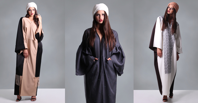 عبايات أتش أف بوتيك رمضان 2015 بسحر فنون الهندسة القديمة