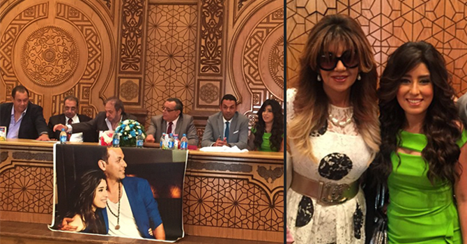 النجوم يشاركوا أيتن عامر لحظة عقد قرانها تحت حراسة مشددة