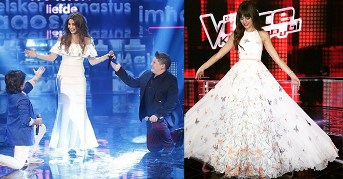 نانسي وإيميه تتنافستان على الأبيض في ذا فويس كيدز