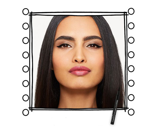 رسمة عيون قطة بسيطة باستخدام أي لاينر master precise ink pen eyeliner