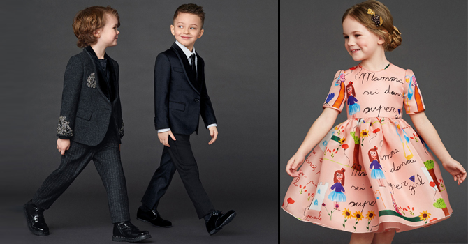 أزياء أطفالك من دولتشي أند غابانا شتاء 2016 من وحي رسوماتهم