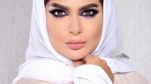 مكياج عيون دخاني بالظلال الزرقاء من معصومة هاشم