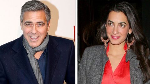 جورج كلوني وخطيبته يحتفلان بخطوبتهما وسط الأصدقاء