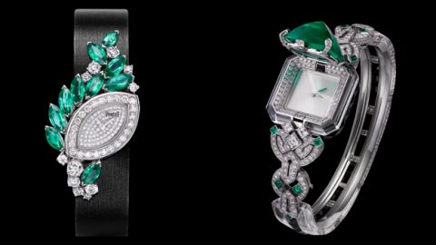 ساعات 2015 مرصعة بحجر الزمرد الساحر