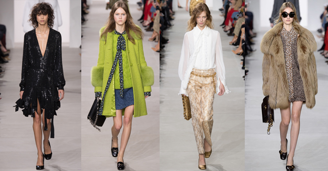 امرأة مايكل كورس شتاء 2017 تعكس أناقة الماضي