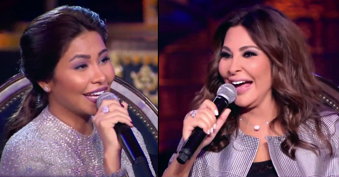 إليسا تقابل شيرين عبد الوهاب للمرة الأولى بعد خلافهما
