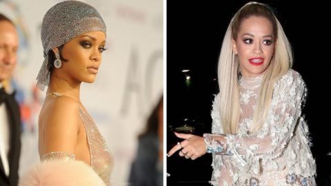 ريتا أورا تتحدى ريهانا بالفستان الشفاف