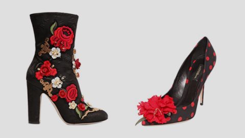 أحذية دولتشي آند غابانا ربيع 2015 بخطوات راقصة الفلامنكو