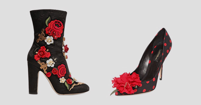 أحذية دولتشي آند غابانا ربيع 2015 بخطوات راقصة الفلامنكو