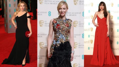 نجمات تتألقن بفساتين السهرة الطويلة في بافتا 2016