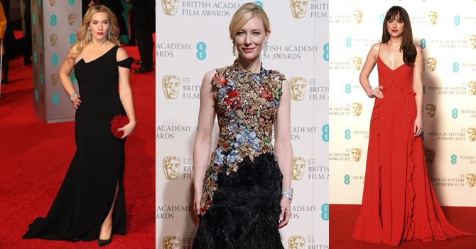 نجمات تتألقن بفساتين السهرة الطويلة في بافتا 2016