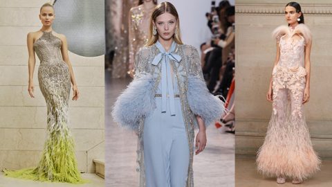 الريش يتوج الأزياء بالهوت كوتور الباريسي ربيع 2017