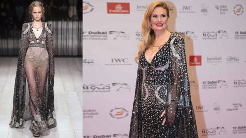 فستان يسرا الأجمل بحفل افتتاح مهرجان دبي وألكسندر ماكوين يبرأ هاني البحيري من سرقته