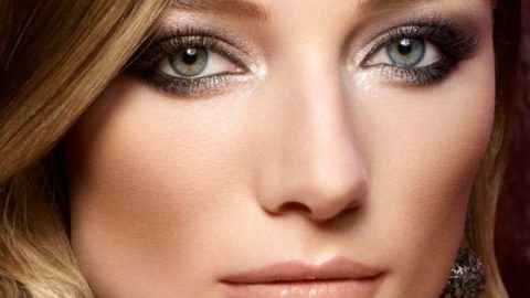 مكياج عيون بالظلال الدخانية مع أحمر شفاه نيود صيف 2015