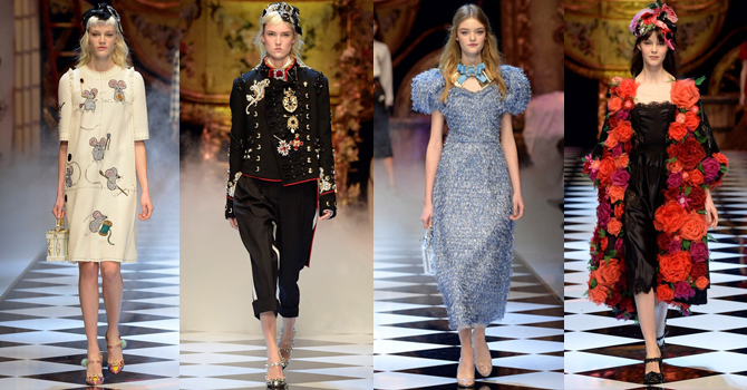 أزياء دولتشي أند غابانا شتاء 2017 تروي قصة سندريلا