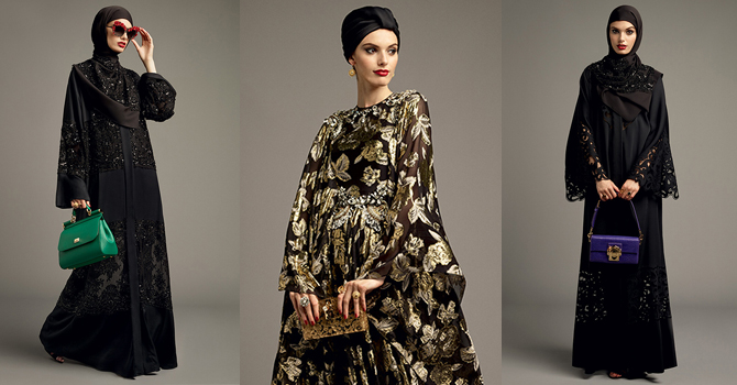 عبايات دولتشي أند غابانا ربيع 2017 بفخامة خليجية