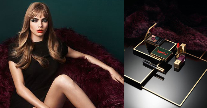 جرأة كارا ديليفين تطغو على مكياج سان لوران خريف 2016