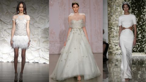 تعرفي علي صيحات فساتين زفاف خريف 2015