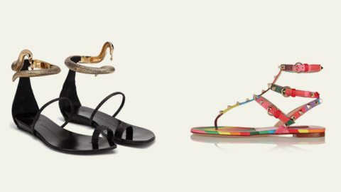 أجمل الأحذية الصيفية الفلات لعطلات العيد