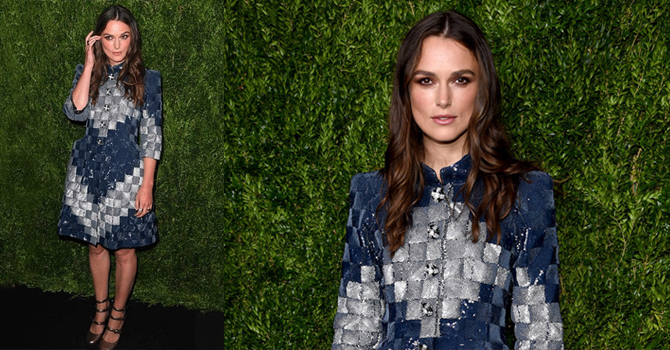 كيرا نايتلي بمعطف ثلاثي الأبعاد في حفل شانيل