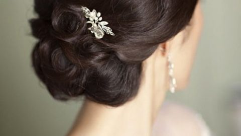 تسريحة الكعكة المنخفضة لعروس 2016