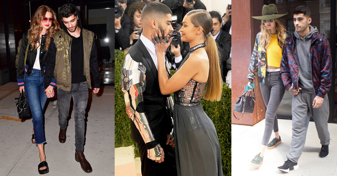 إطلالاتك مع شريكك على طريقة جيجي حديد وزين مالك