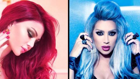 أغرب ألوان شعر النجمات 2014