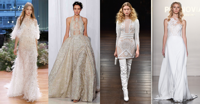 أسبوع نيويورك للعروس:  أبرز فساتين الزفاف الراقية خريف 2017