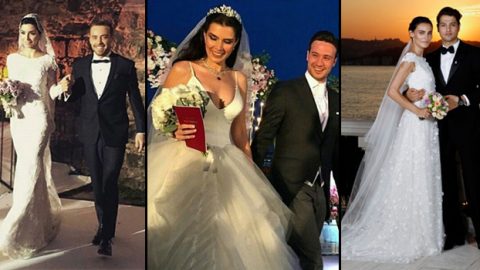 أجمل فساتين زفاف نجمات تركيا 2015