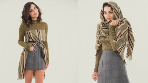 طرق مبتكرة لارتداء الوشاح البطانية هذا الشتاء