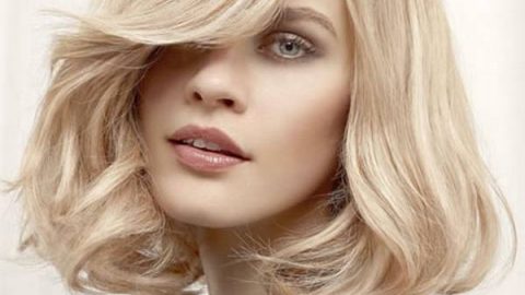 تسريحة البوب الطويل مع غرة جانبية 2015
