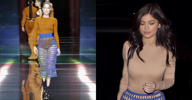 كيف ظهرت كايلي جينر بتنورة بالمن ؟